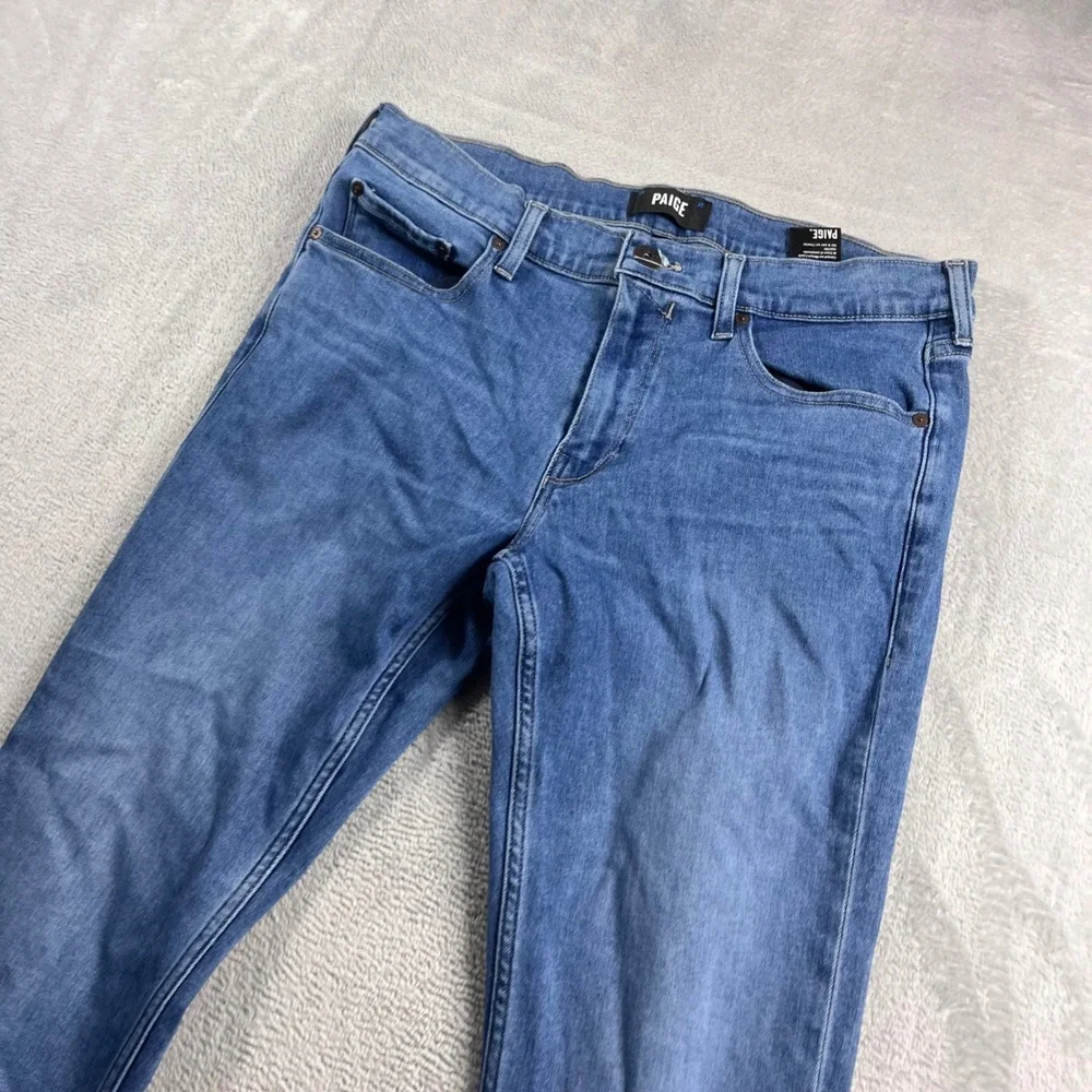 Paige Lennox Slim Fit Jeans Mens 32 Medium Blue Stretch Denim